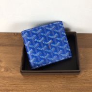 Goyard Goyardine Victoire Small Bifold Wallet Blue